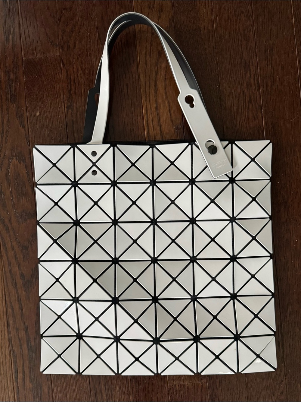 New Issey Miyaki White w Black BaoBao Lucent Tote